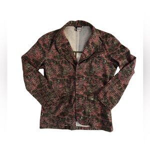 GSus Y2K Cherry Blossom Unstructured Cotton Blazer